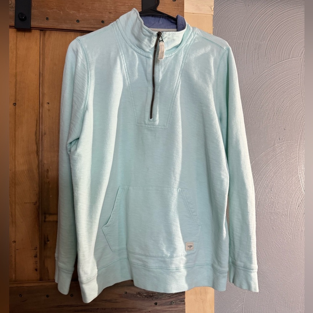 L.L.Bean Half Zip Pullover Sweatshirt | Size L | Oversized Fit for Women